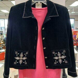 Double D Ranch jacket in black velvet